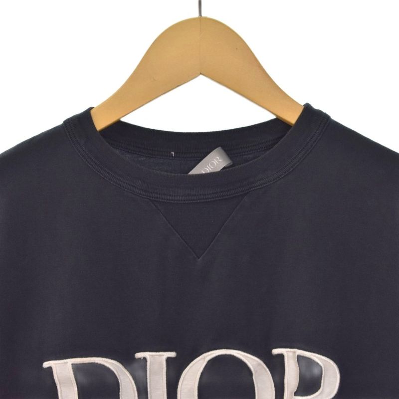 Dior 21SS T-shirt Short Sleeve Logo Embroidery S Navy 183j685a0677