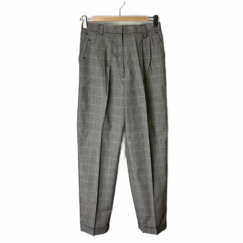 Christian Dior Sports Slacks Tuck Pants Check M Gray