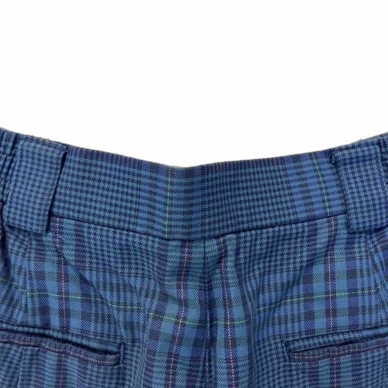 Christian Dior Sports Slacks Tuck Pants Check M Blue