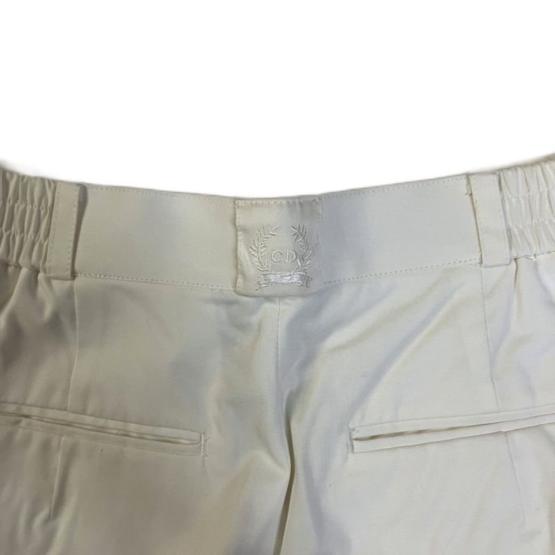 Christian Dior Sports Tuck Pants Tapered Pants L Ivory