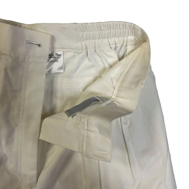 Christian Dior Sports Tuck Pants Tapered Pants L Ivory