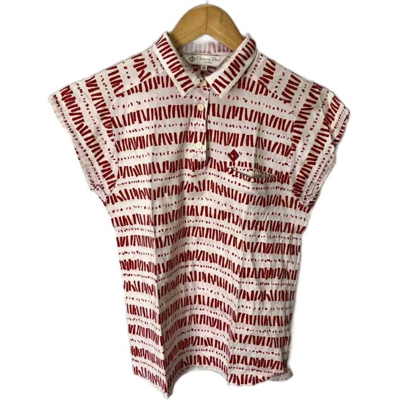 Christian Dior Sports Polo Shirt Short Sleeve Cut And Sewn Shirt M Red