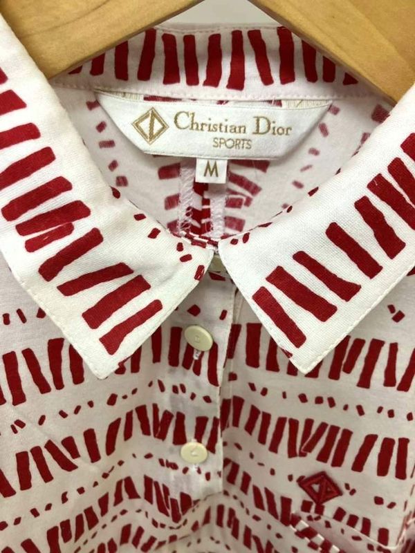 Christian Dior Sports Polo Shirt Short Sleeve Cut And Sewn Shirt M Red