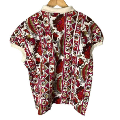 Christian Dior Sports Allover Pattern Polo Shirt Short Sleeve Floral Pattern L