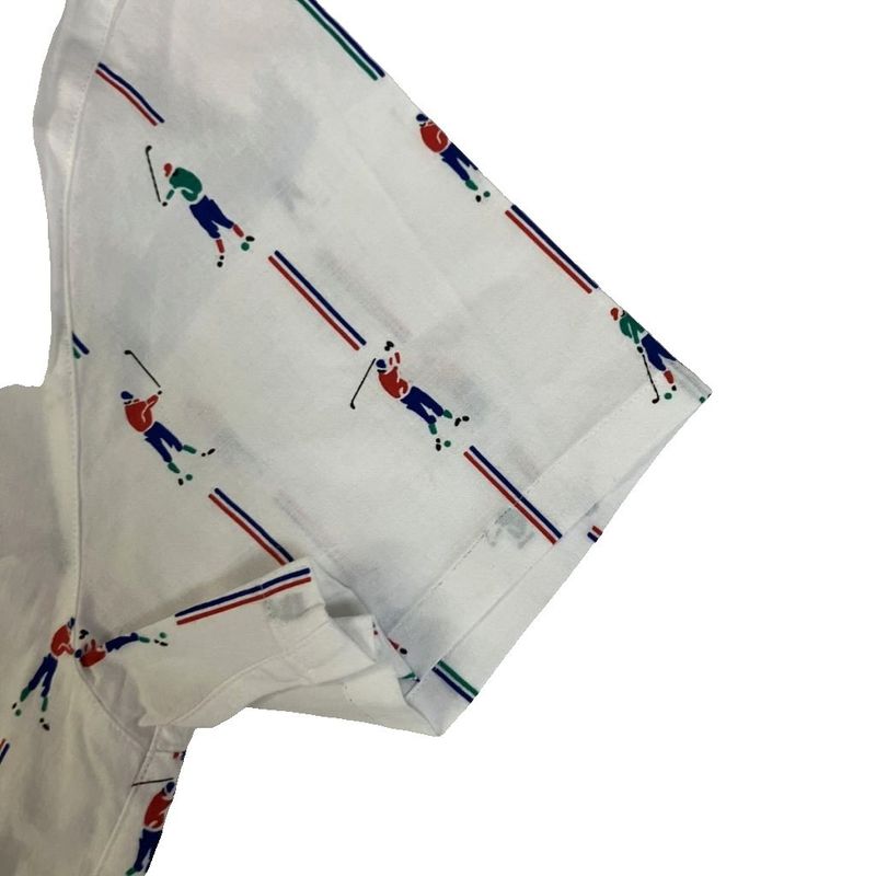 Christian Dior Sports Golf Pattern Shirt Short Sleeve Pullover L White
