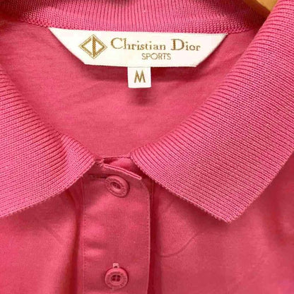 Christian Dior Sports Polo Shirt Short Sleeve Logo Embroidery M Pink