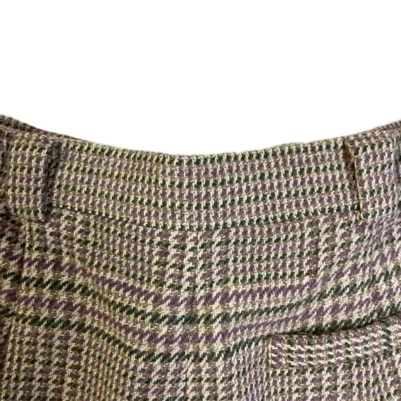 Christian Dior Sports Wool Slacks Tuck Pants Check M Gray