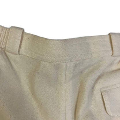 Christian Dior Sports Wool Slacks Tuck Pants L Ivory