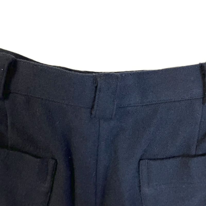 Christian Dior Sports Wool Slacks Tuck Pants Logo Embroidery L Navy