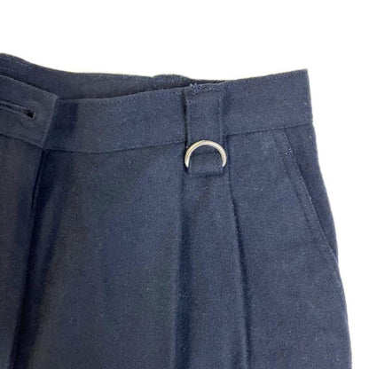 Christian Dior Sports Wool Slacks Tuck Pants Logo Embroidery L Navy