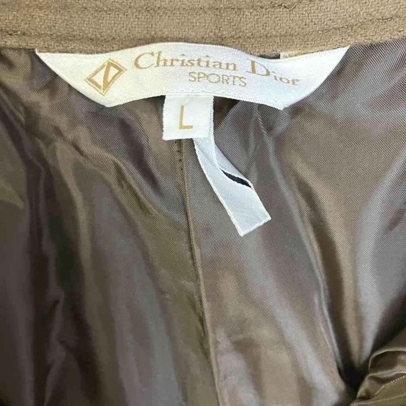 Christian Dior Sports Wool Slacks Tuck Pants Wool M Brown