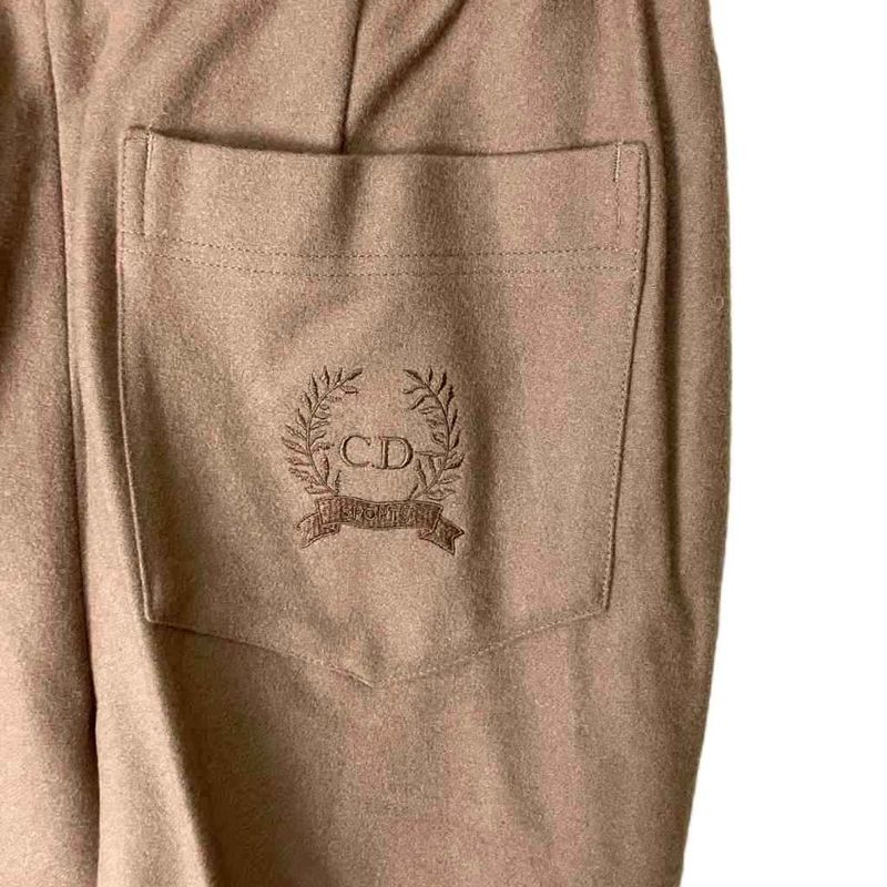 Christian Dior Sports Wool Slacks Tuck Pants Wool M Brown
