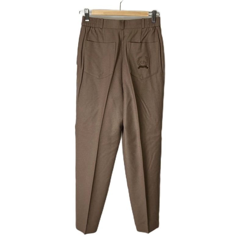 Christian Dior Sports Wool Slacks Tuck Pants Wool M Brown