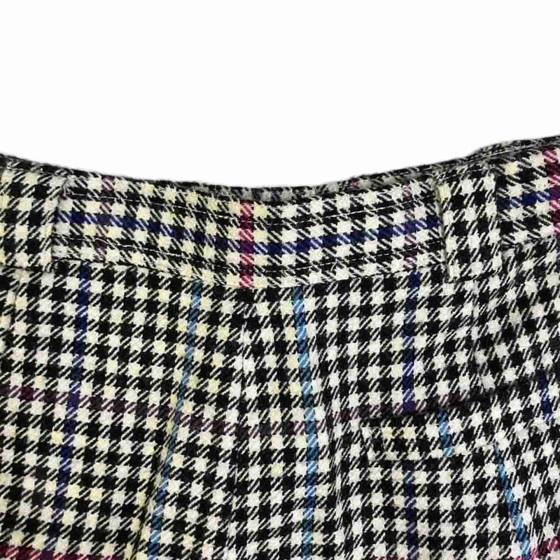 Christian Dior Sports Wool Slacks Tuck Pants Wool M Black White