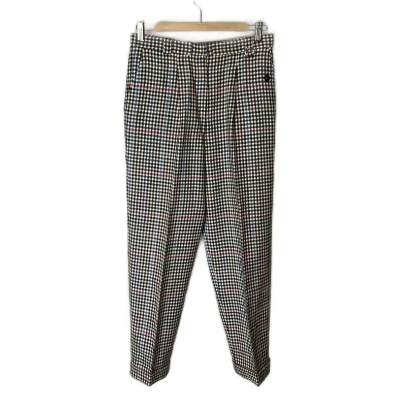 Christian Dior Sports Wool Slacks Tuck Pants Wool M Black White