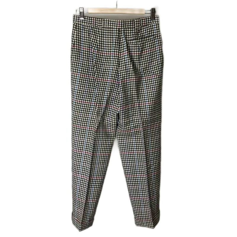 Christian Dior Sports Wool Slacks Tuck Pants Wool M Black White