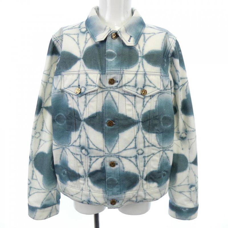 Louis Vuitton Monogram Shibori Printed Denim Jacket Hoa90wx67 Denim Jacket