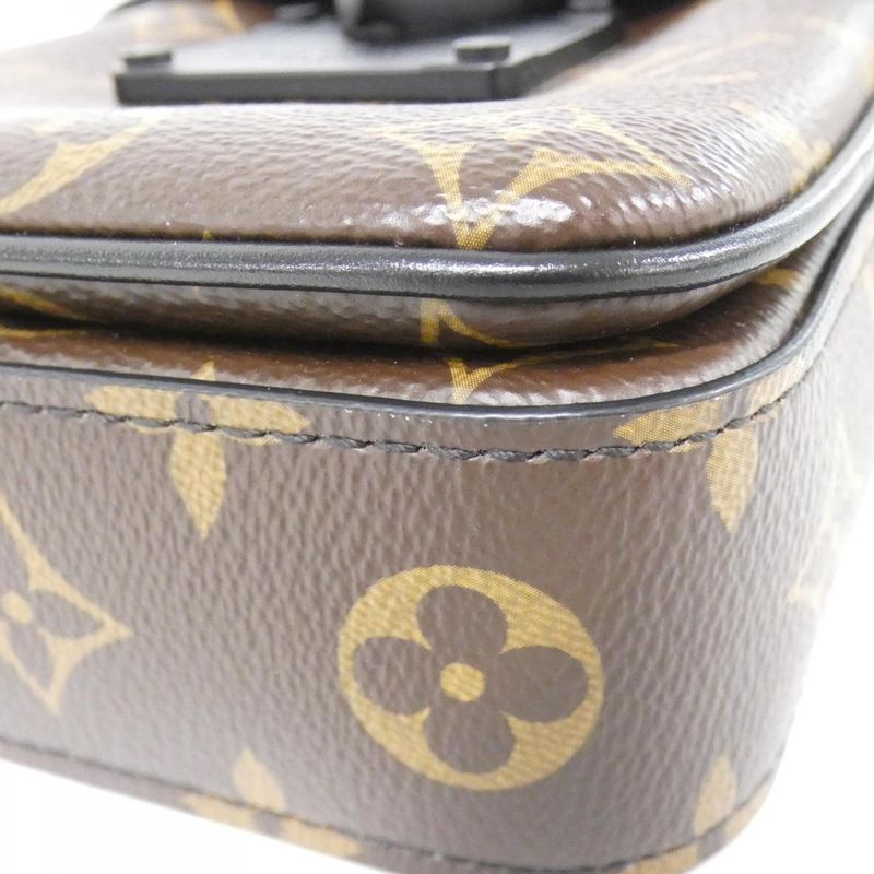 Louis Vuitton Monogram Macassar S Rock Vertical Wearable Wallet M81522 Shoulder