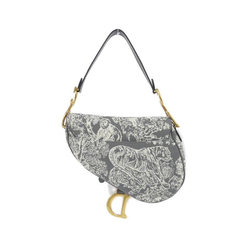 Christian Dior Toile DE JOUY Reverse Saddle Shoulder Bag