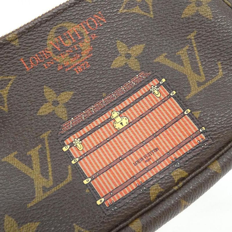 Louis Vuitton Monogram (trunks & Locks) Mini Pochette Accessory M60417 Accessory