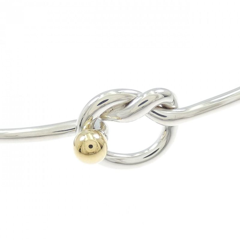 Vintage Tiffany & Co Flat Wire Hook & Eye Heart Bangle