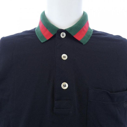 Gucci Web Striped Collar Cotton Piqué Polo Shirt 701735 Xjelj Polo Shirt