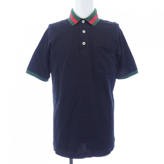 Gucci Web Striped Collar Cotton Piqué Polo Shirt 701735 Xjelj Polo Shirt