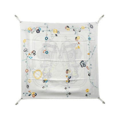 Hermes Brides DE GALA Fleuries Carre Precieux 501266s Scarf