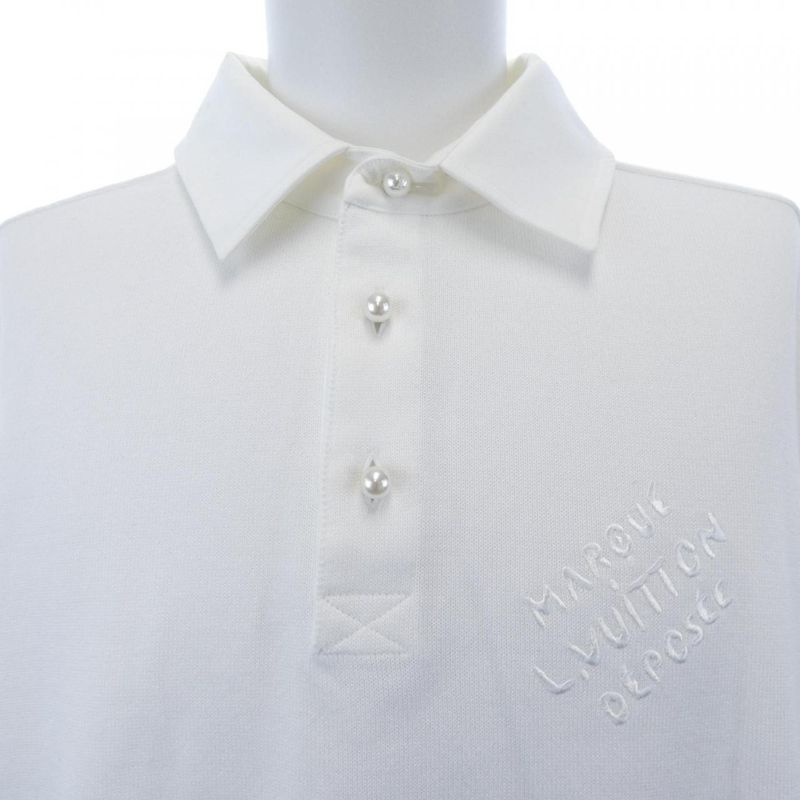 Louis Vuitton Embroidered Short Sleeve Cotton Blend Polo Shirt Hrn14wf77 Polo