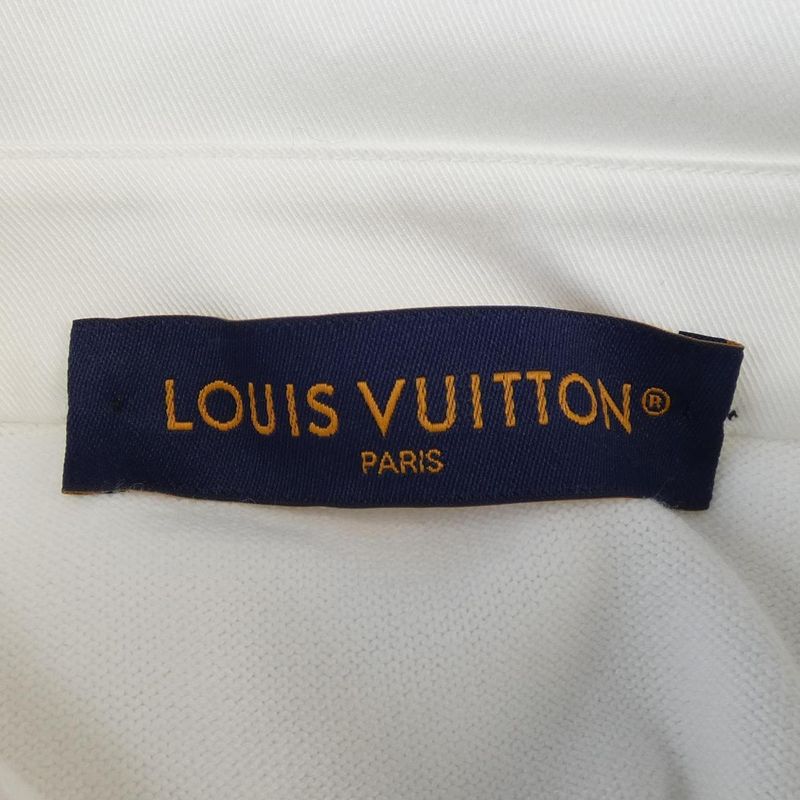 Louis Vuitton Embroidered Short Sleeve Cotton Blend Polo Shirt Hrn14wf77 Polo