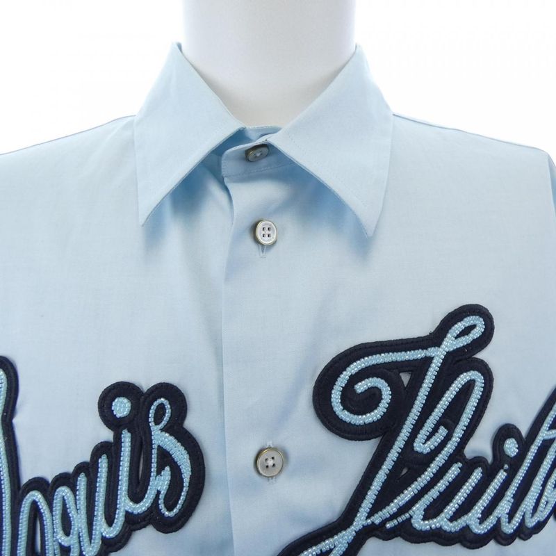 Louis Vuitton Embroidered Short Sleeve Cotton Shirt Hrs14wjxu S/S Shirt