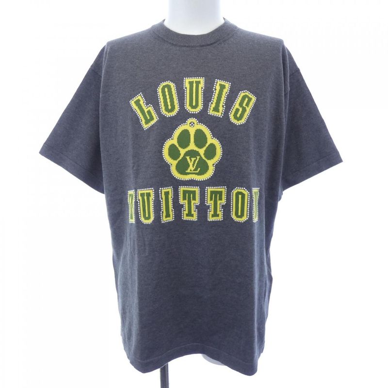 Louis Vuitton Embellished Short Sleeve Cotton Crew Neck Hsn15waur Knit
