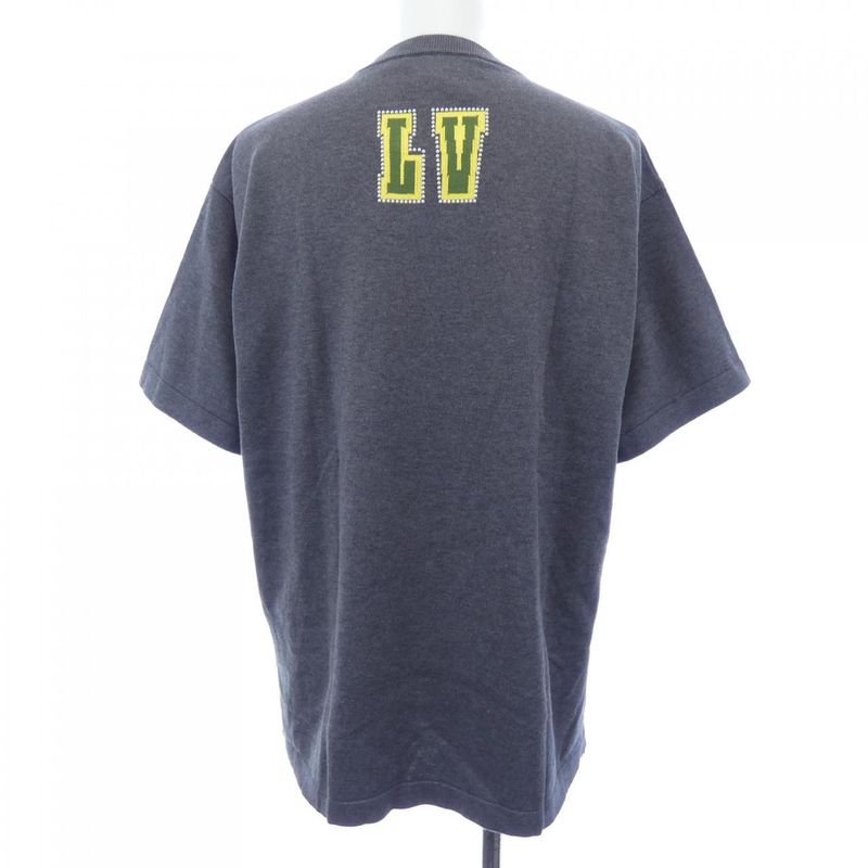 Louis Vuitton Embellished Short Sleeve Cotton Crew Neck Hsn15waur Knit