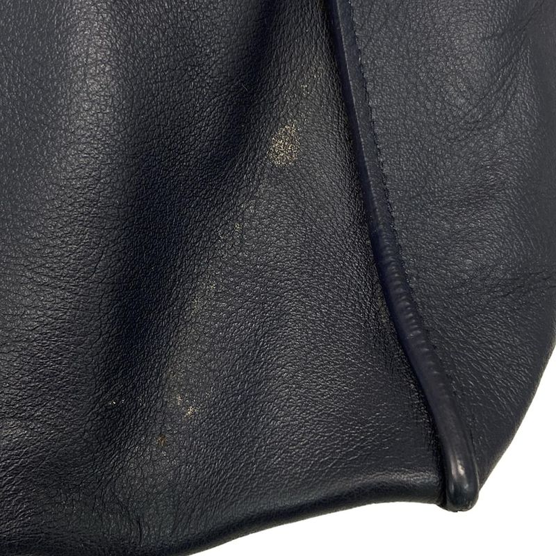 Balenciaga Tote Bag Paper A4 357331 Dark Navy Leather