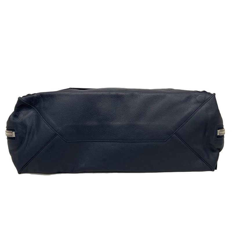 Balenciaga Tote Bag Paper A4 357331 Dark Navy Leather