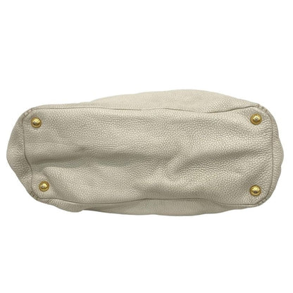 Prada Tote Bag - Ivory Leather Tag Leather