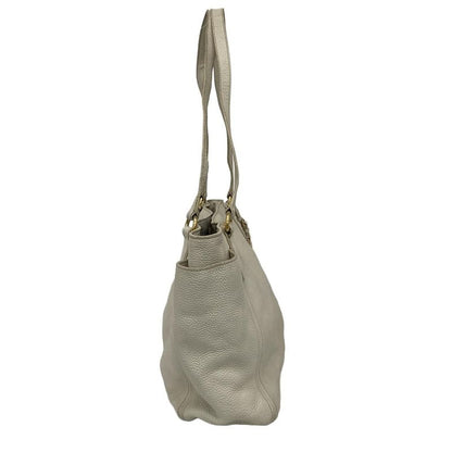 Prada Tote Bag - Ivory Leather Tag Leather