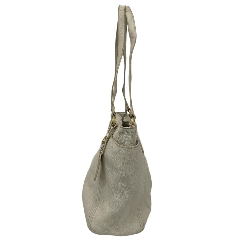 Prada Tote Bag - Ivory Leather Tag Leather