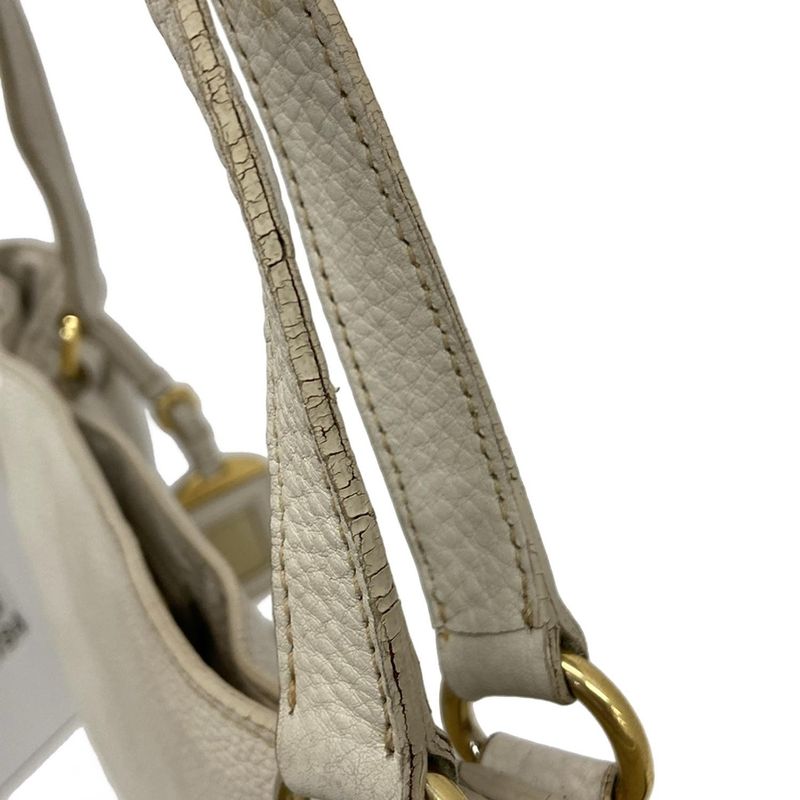 Prada Tote Bag - Ivory Leather Tag Leather