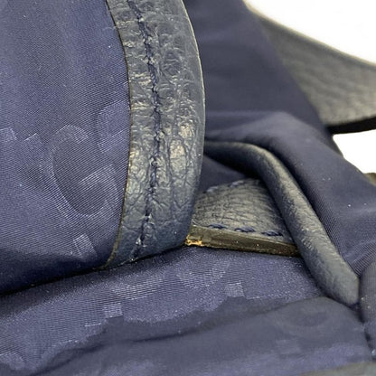 Gucci Shoulder Bag GG Pattern 510335 Navy Leather