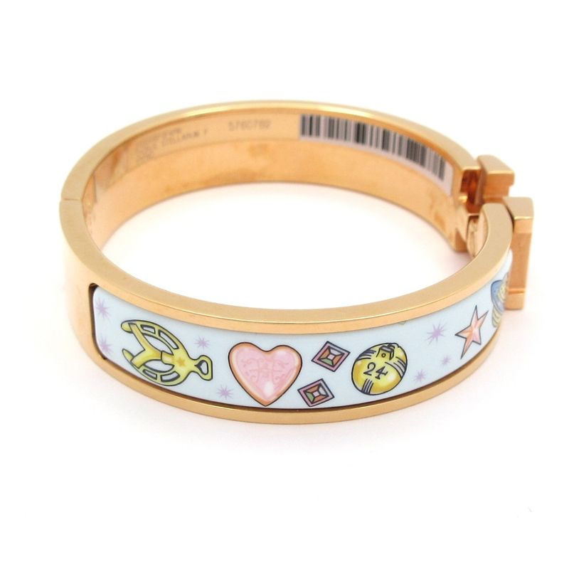 Hermes Bangle Click H Pink Gold X Light Blue X Multi Space