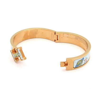 Hermes Bangle Click H Pink Gold X Light Blue X Multi Space