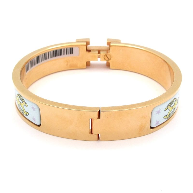 Hermes Bangle Click H Pink Gold X Light Blue X Multi Space