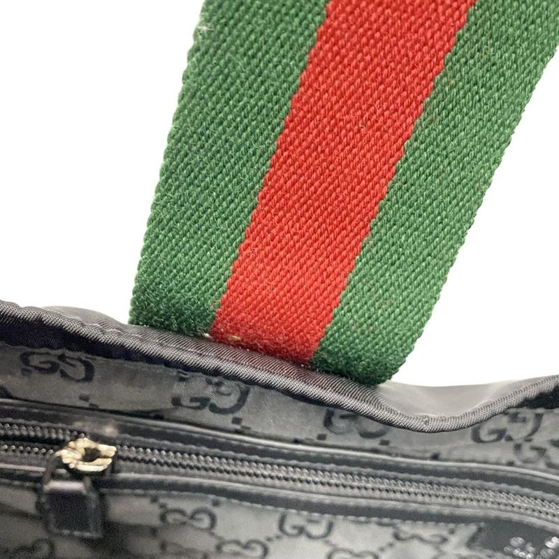 Gucci Tote Bag Logo Large Tote Sherry (web) 802172 Black