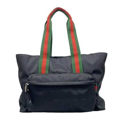 Gucci Tote Bag Logo Large Tote Sherry (web) 802172 Black