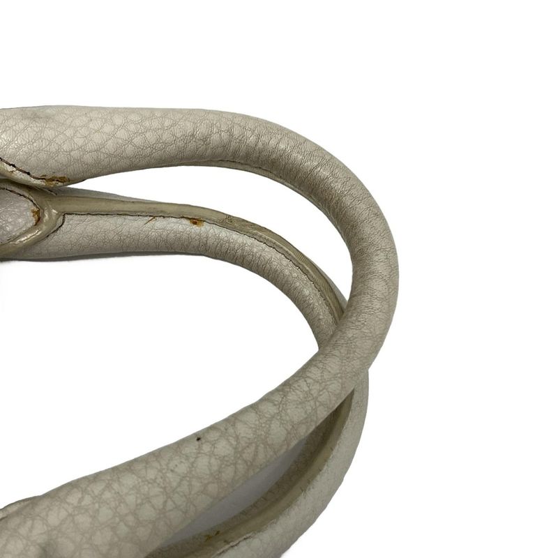 Prada Tote Bag Logo Jacquard Bn1841 Khaki X White Leather Tag Leather