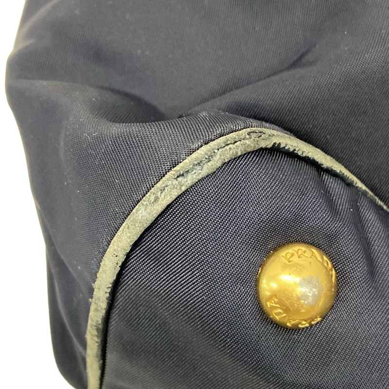 Prada Tote Bag - Bn2527 Navy Leather Tag Leather