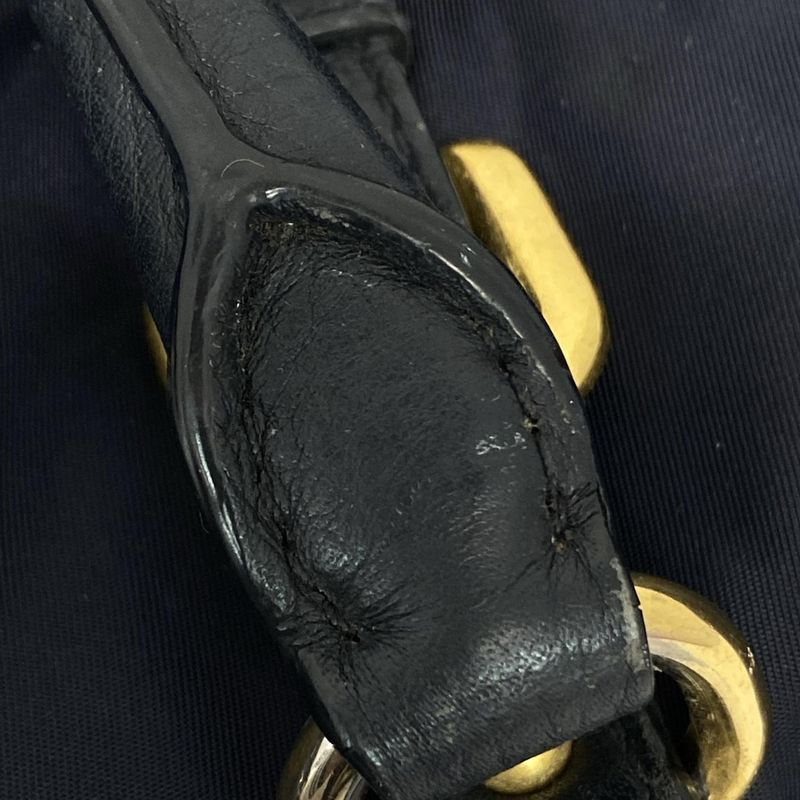 Prada Tote Bag - Bn2527 Navy Leather Tag Leather