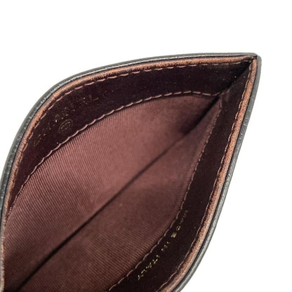 Chanel Card Case Matelasse Ap0213 Black Gold Hardware Coco Mark