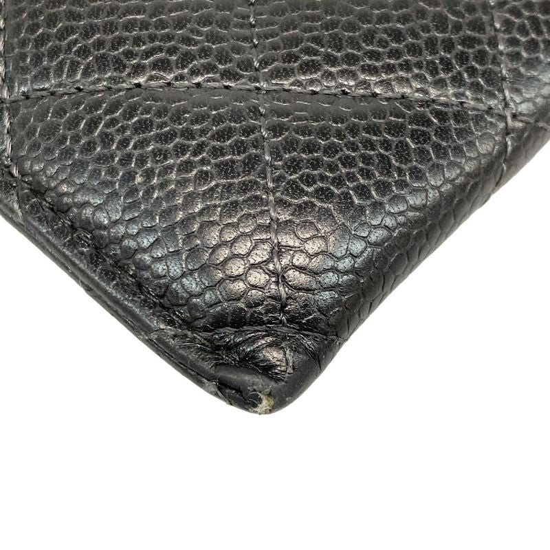 Chanel Card Case Matelasse Ap0213 Black Gold Hardware Coco Mark